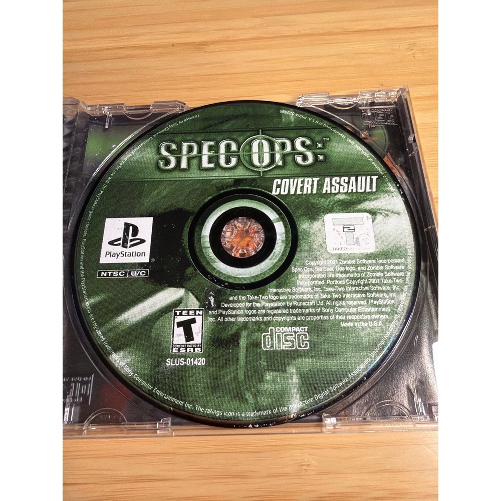 PS1 Spec Ops Covert Assault Complete CIB Tested Untested Water Damaged Manual - Picture 5 of 6